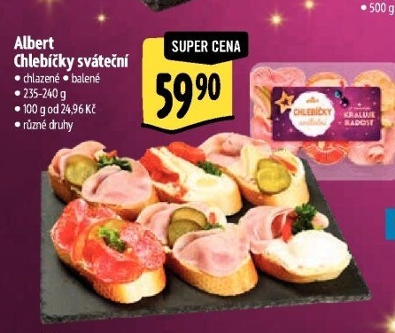 Obložený chlebíček Albert