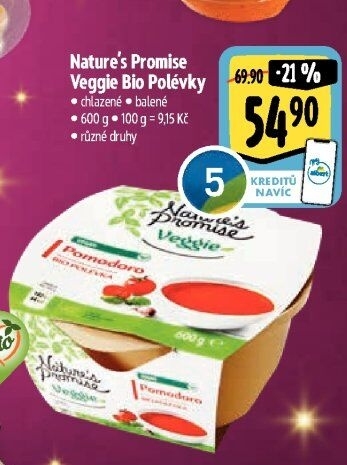 Polévky veggie bio Nature'