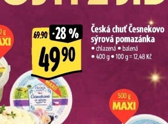 Pomazánka česnekovo-sýrová Česká chuť