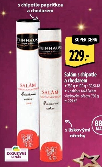 Salám s chipotle a cheddarem Steinhauser