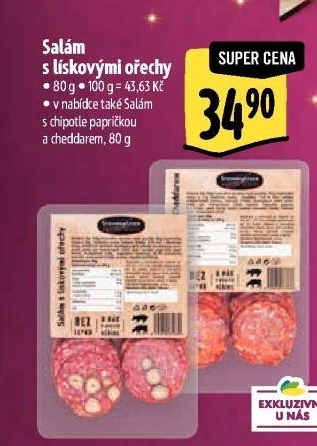 Salám s lískovými ořechy Steinhauser