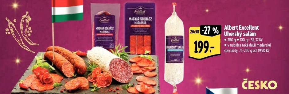 Salám uherský maďarský Albert Excellent