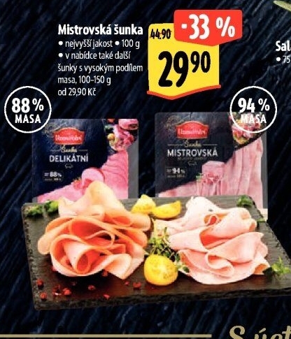 Šunka Mistrovská nejvyšší jakosti Albertovo uzenářství