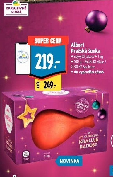 Šunka pražská nejvyšší jakosti Albert