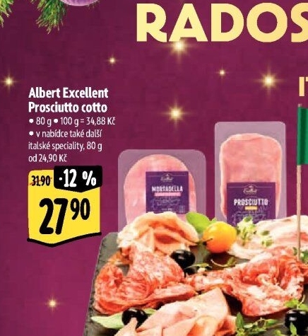 Šunka Prosciutto Cotto Albert Excellent