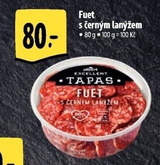 Tapas Fuet s černým lanýžem Albert Excellent