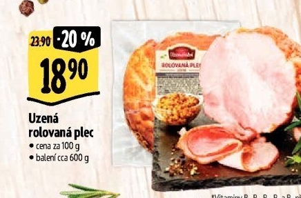 Uzená rolovaná plec Albertovo uzenářství