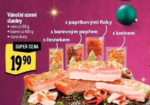 Vánoční uzená slanina