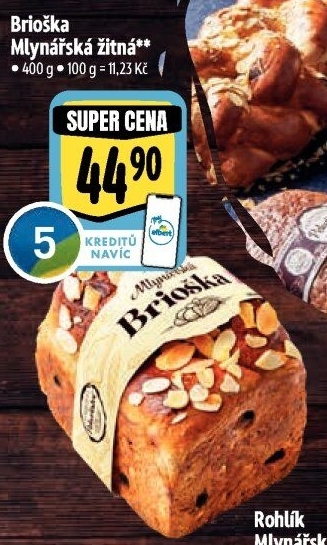 Brioška Mlynářská žitná Albert