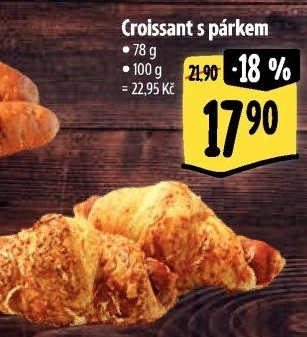 Croissant s párkem