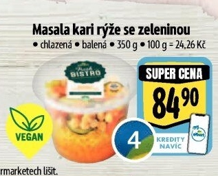Kari rýže Masala se zeleninou Albert Fresh Bistro