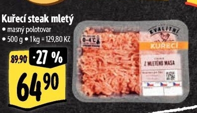 Kuřecí steak mletý Albert