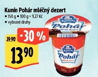 Mléčný Pohár Mlékárna Kunín