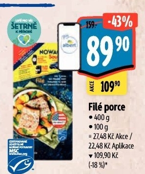 Rybí filé mražené Nowaco