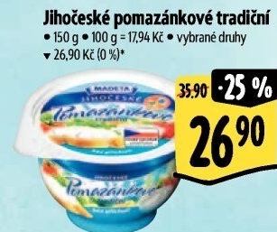 Tradiční pomazánkové Jihočeské Madeta