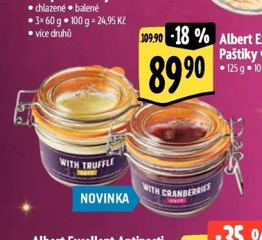 Albert Excellent Paštiky ve skle
