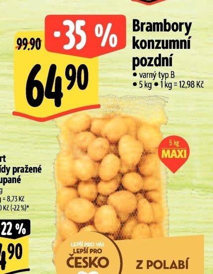 Brambory konzumní pozdní
