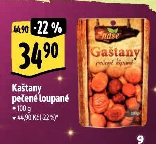 Kaštany pečené loupané