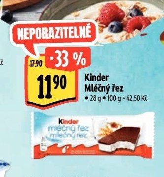 Kinder Mléčný řez