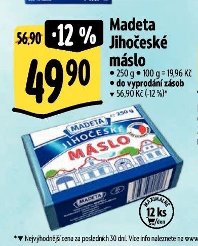 Madeta Jihočeské máslo
