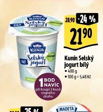 Kunín Selský jogurt bílý