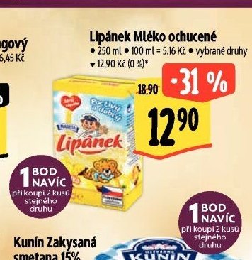 Lipánek Mléko ochucené