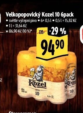 Velkopopovický Kozel 10 6pack