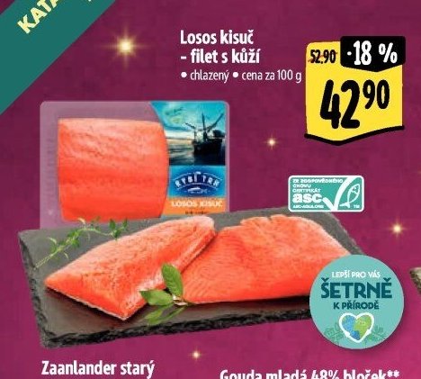 Losos kisuč - filet s kůží