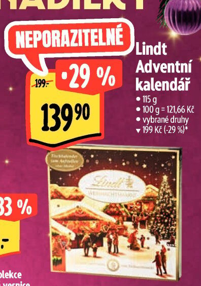 Adventní kalendář Lindt