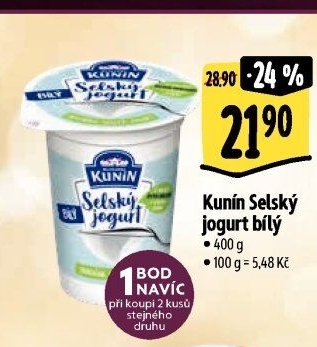 Bílý jogurt selský Mlékárna Kunín