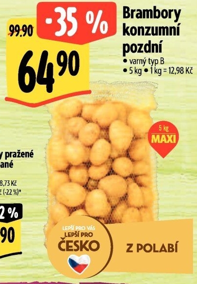 Brambory konzumní pozdní