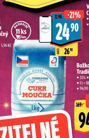 Cukr moučka Cukrovar Vrbátky