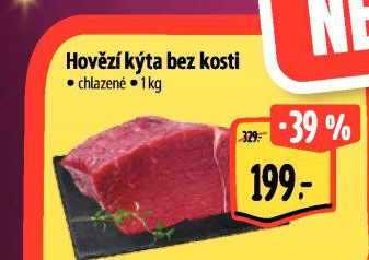 Hovězí kýta zadní bez kosti