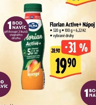 Jogurtový nápoj Florian Active+ Olma