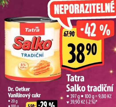 Mléko kondenzované Salko Tatra