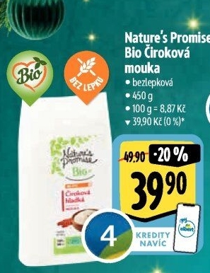 Mouka čiroková bez lepku bio Nature'