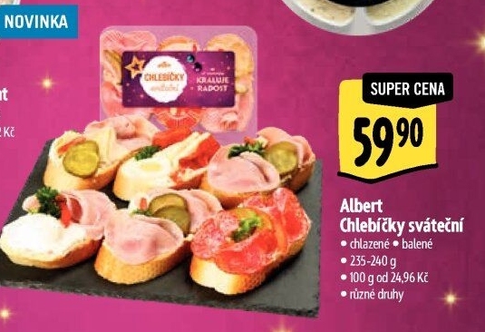 Obložený chlebíček Albert