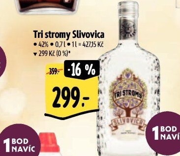 Pálenka Slivovica Tri stromy Golden