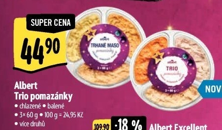 Pomazánky trio Albert