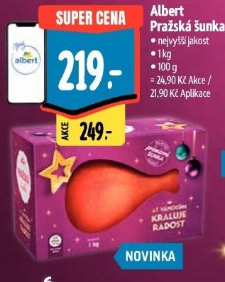 Šunka pražská nejvyšší jakosti Albert