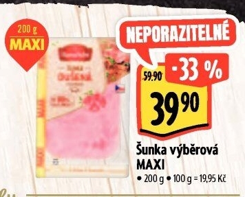 Šunka výběrová dušená Albertovo uzenářství