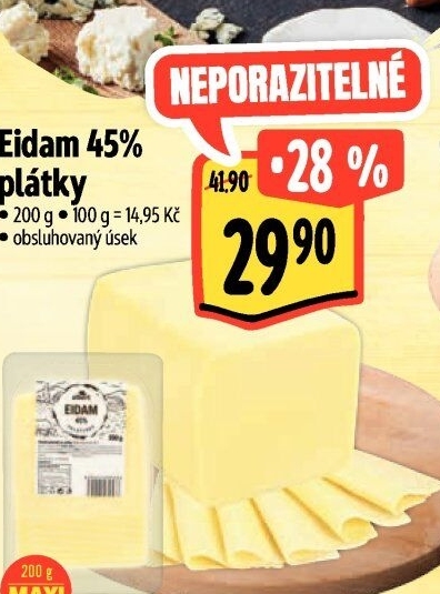 Sýr Eidam 45% Albert