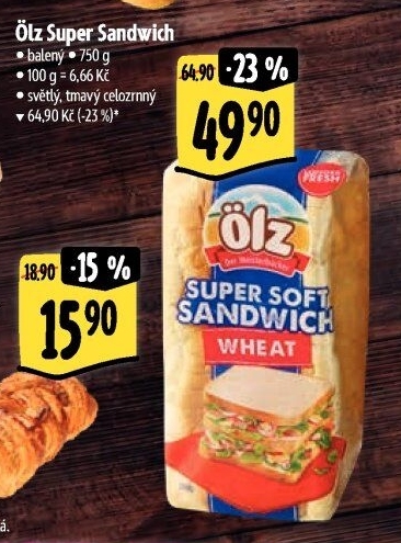 Toustový chléb Sandwich Soft Ölz