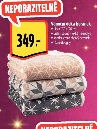 Vánoční deka beránek