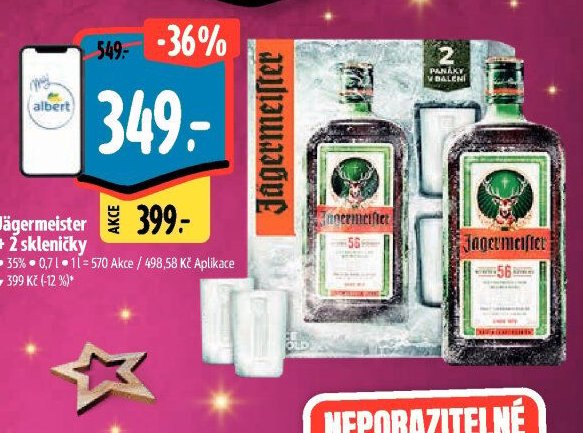 Jägermeister + 2 skleničky