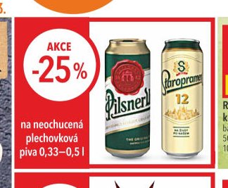 na neochucená plechovková piva