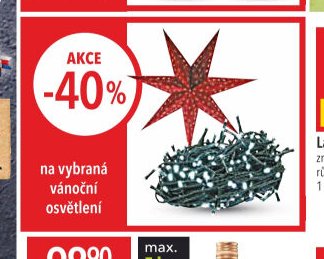 na vybraná vánoční osvětlení