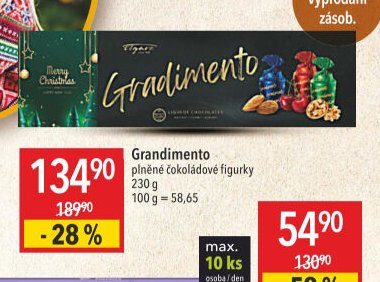 Grandimento plněné čokoládové figurky