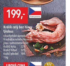 Králík celý bez hlavy Globus