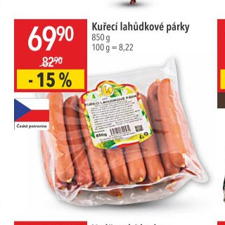 Kuřecí lahůdkové párky